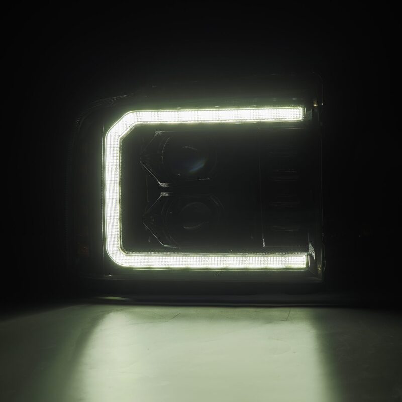 2005-2007 Super Duty Luxx-Series LED Projector Alpha-Black Headlights - View 3 | Dirty Garage