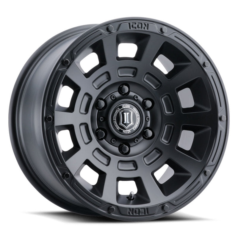 Universal Thrust 17x8.5 6x5.5 0mm Offset 4.75" BS Satin Black Wheel | Dirty Garage