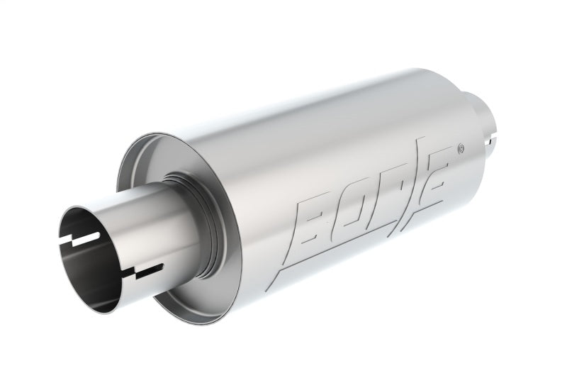 Borla S-Type Muffler 2.5in Inlet/Outlet 5in Round x 10in w/Notch | Dirty Garage