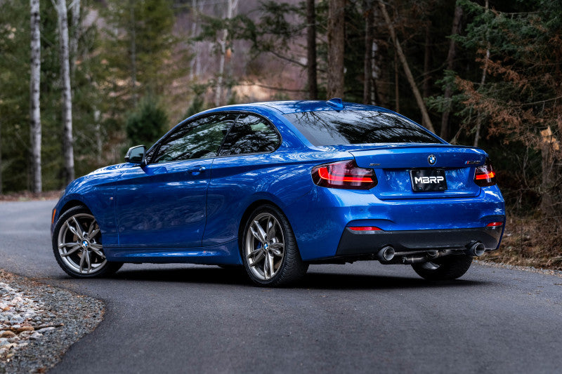 2017-2021 BMW M240I 3.0L 3" Axle Back Dual Rear Exit Carbon Fiber Tips Street Version - View 4 | Dirty Garage