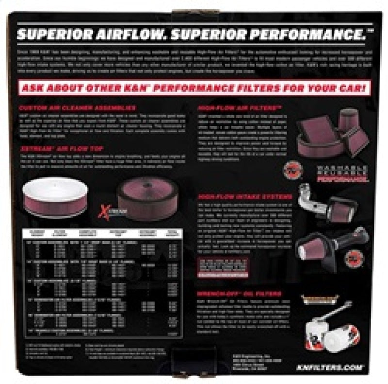 Universal 14in Red Custom Air Cleaner Assembly - 5.125in ID x 14in OD x 2.75in H x 1.25in Drop Base - View 5 | Dirty Garage