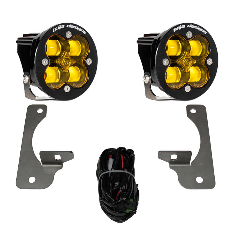 Baja Designs 10 - 18 Jeep JK Rubicon Squadron R SAE Light Kit - Amber | Dirty Garage