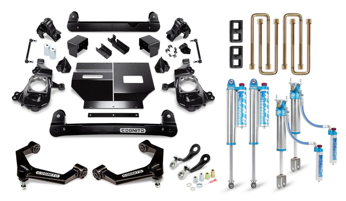 2020-2022 GM HD 4-Inch Elite Lift Kit with King 2.5 Reservoir Shocks / Cognito Motorsports Truck