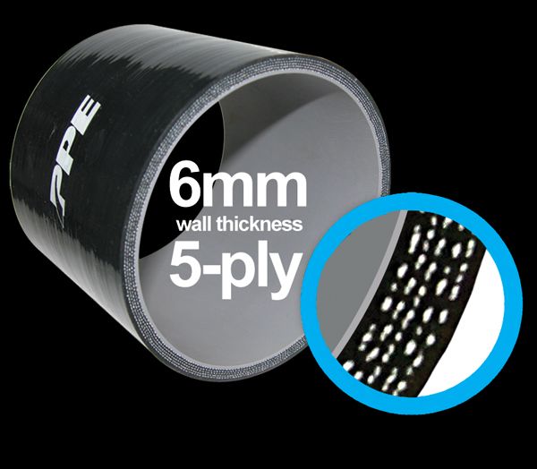 Universal 3.0 Inch 45 Deg 6MM 5-Ply Silicone Elbow - View 2 | Dirty Garage