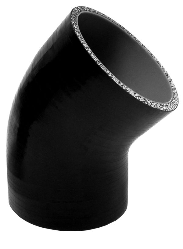 Universal 3.5 Inch 45 Deg 6MM 5-Ply Silicone Elbow | Dirty Garage