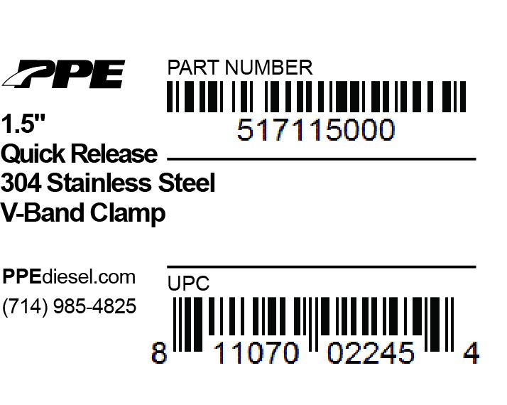 Universal 1.5 Inch V Band Clamp Quick Release - View 3 | Dirty Garage