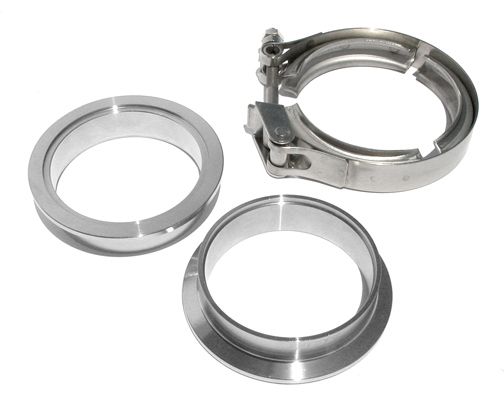 Universal 2.75 Inch QR Aluminum V-Band 3 Pc Set 1C 1M 1F | Dirty Garage