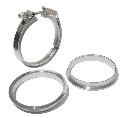 Universal 5.0 Inch QR Aluminum V-Band 3 Piece Set 1C 1M 1F | Dirty Garage