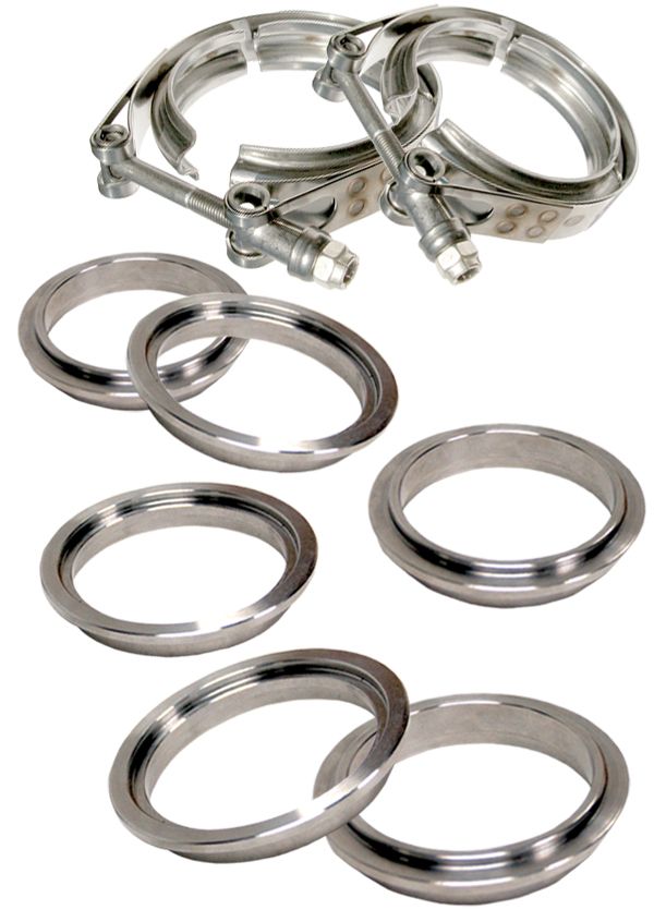 Universal 3 Inch V Band Clamp Stainless Steel 8 Piece Set 2C 3M 3F | Dirty Garage