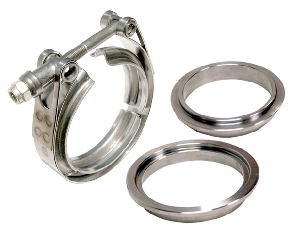 Universal 3.5 Inch V Band Clamp Stainless Steel 3 Piece Set 1C 1M 1F | Dirty Garage