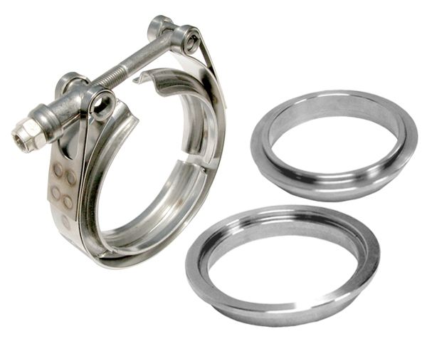Universal 3.5 Inch V Band 3 Piece Set 1C 1M 1F Aluminum | Dirty Garage