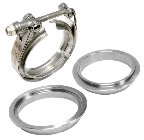Universal 4 Inch V Band 3 Piece Set 1C 1M 1F Aluminum | Dirty Garage