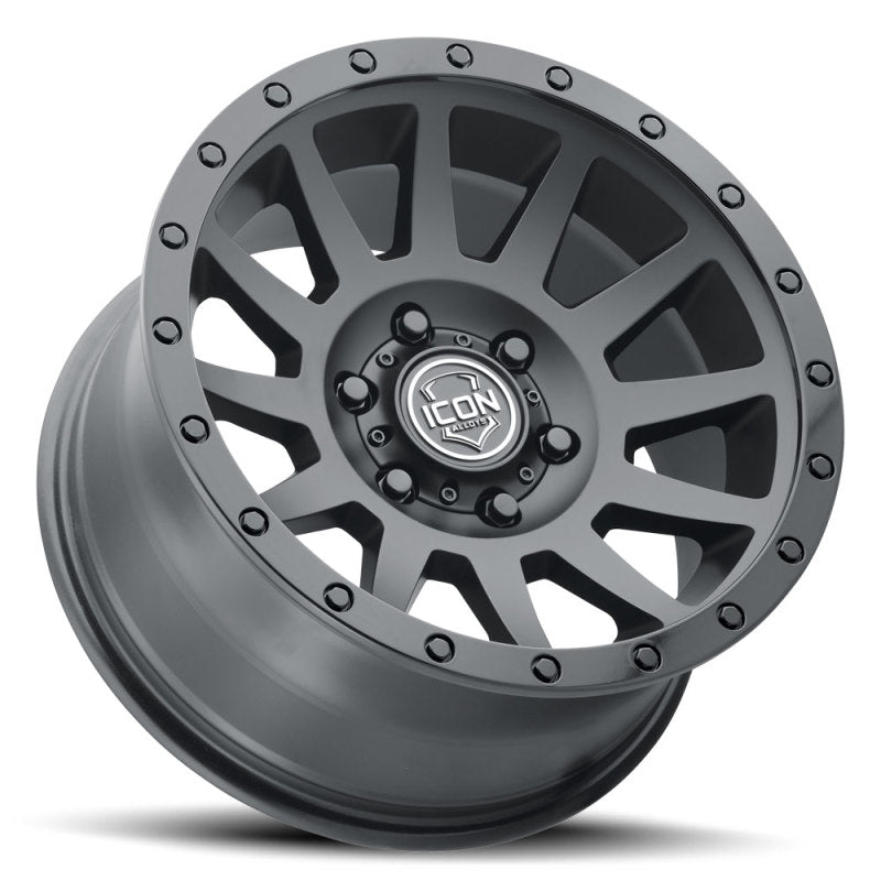 Universal Compression 18x9 6x5.5 0mm Offset 5" Backspacing 106.1mm Bore Double Black Wheel - View 6 | Dirty Garage