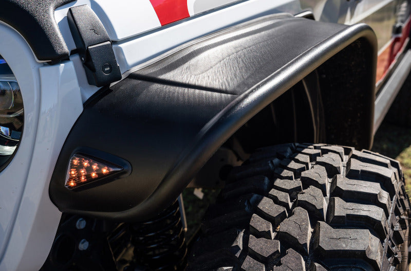 2020 Gladiator Launch Edition Flat Style Fender Flares 4pc - Black | Dirty Garage