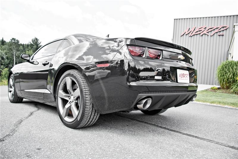 2010-2015 GM Camaro 3" Black Coated Axle Back Muffler Delete - View 4 | Dirty Garage