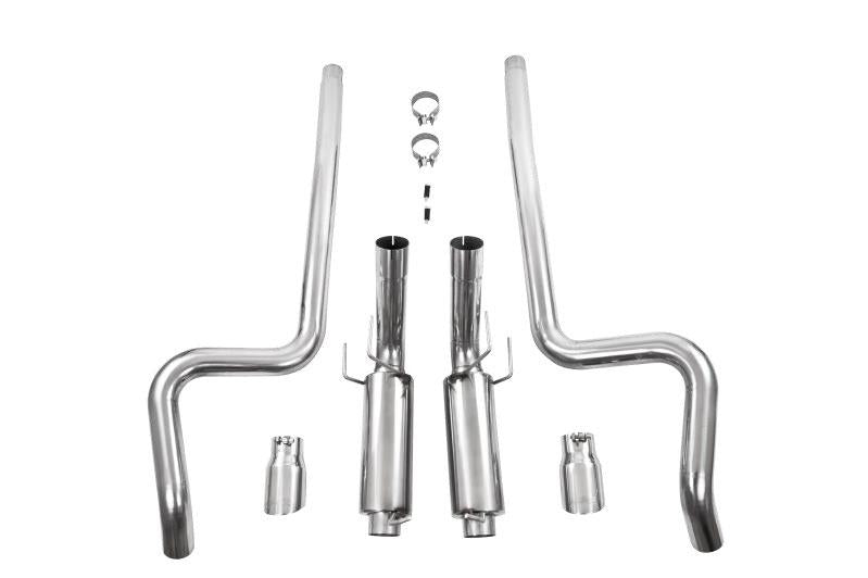 2011-2014 Mustang GT 5.0L Dual Split Rear Street Version T409 3" Cat Back Exhaust System | Dirty Garage