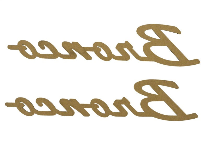 2021+ Bronco Classic Script Fender Badges - Matte Black - View 8 | Dirty Garage