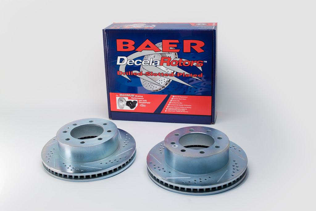 2003-2008 Dodge Ram Front Slotted Drilled Zinc Plated Brake Rotor | Dirty Garage