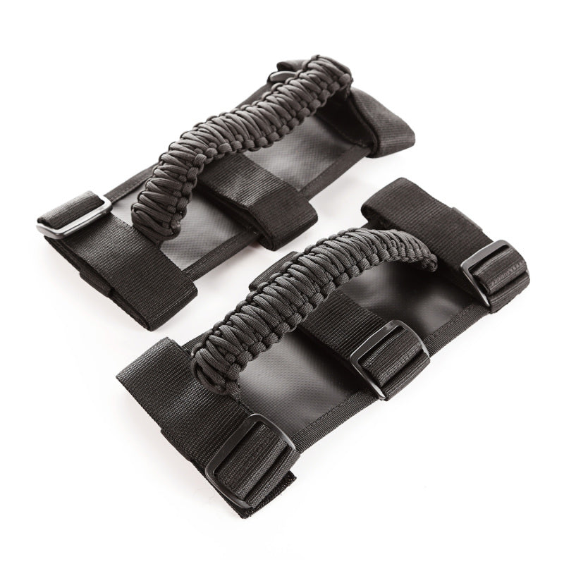 Rugged Ridge Paracord Grab Handles Black/Black Pair | Dirty Garage