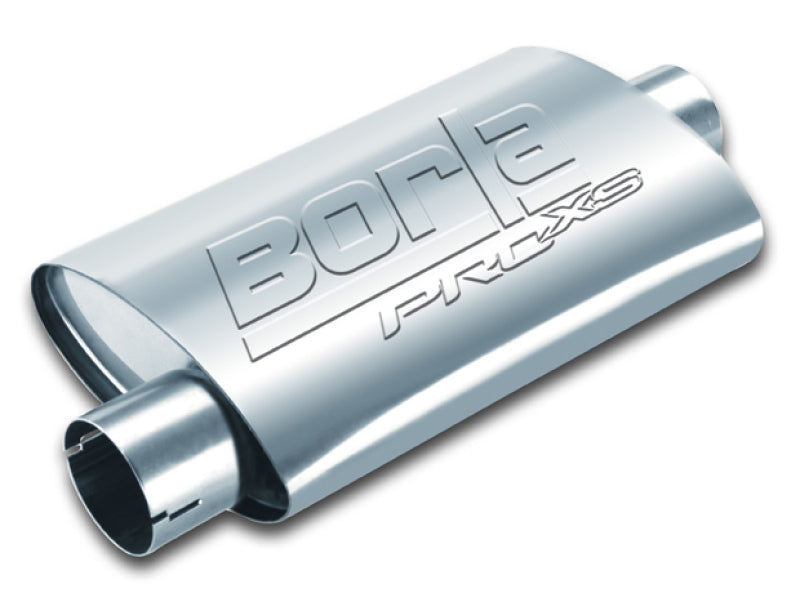 Borla Universal Center/Offset Oval 2in Tubing 14in x 4.25in x 7.88in PRO-XS Notched Muffler - View 3 | Dirty Garage