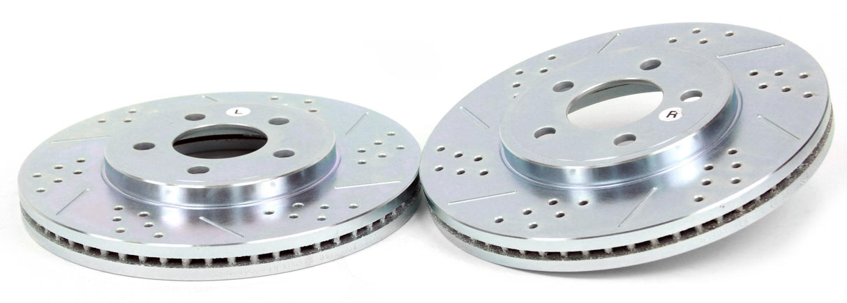 2003-2011 Ford Front Slotted Drilled Zinc Plated Brake Rotor | Dirty Garage