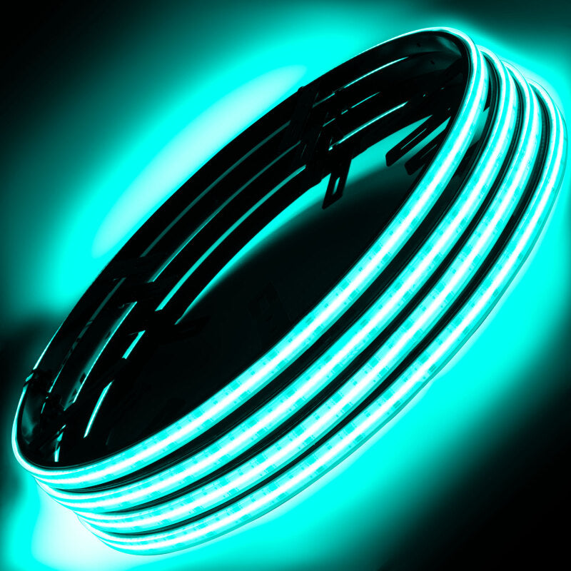 Universal LED Illuminated Wheel Rings 16.5" PLASMA ColorSHIFT w/ BC2 Bluetooth Controller - View 2 | Dirty Garage