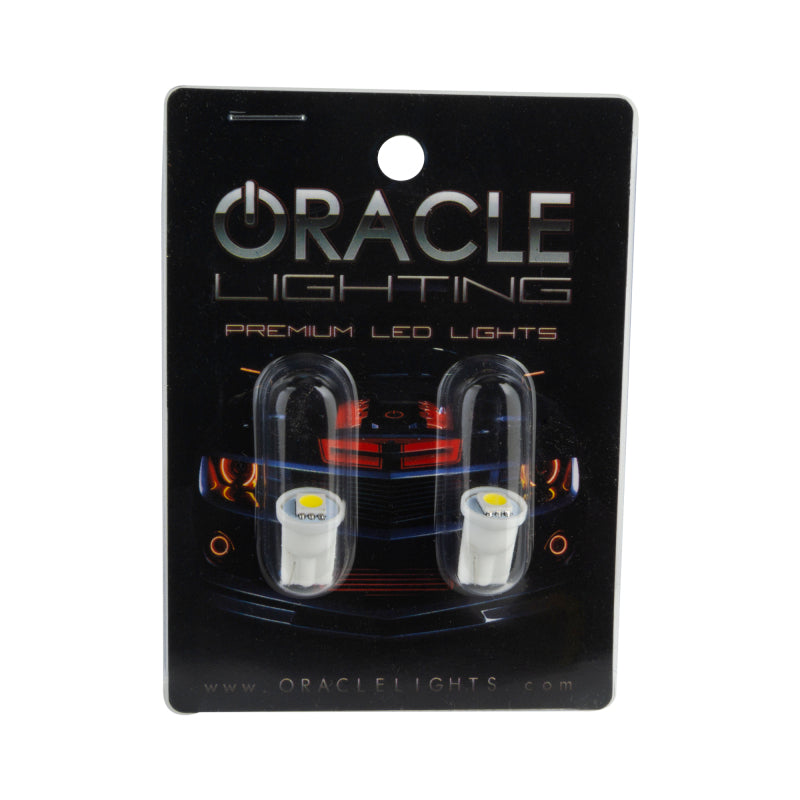 Universal T10 1 LED 3-Chip SMD Bulbs Pair Cool White - View 3 | Dirty Garage