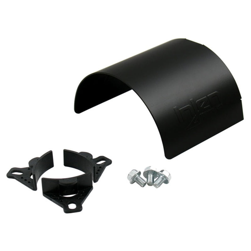 Universal Aluminum Air Filter Heat Shield 2.5 2.75 3.0 Black - View 2 | Dirty Garage