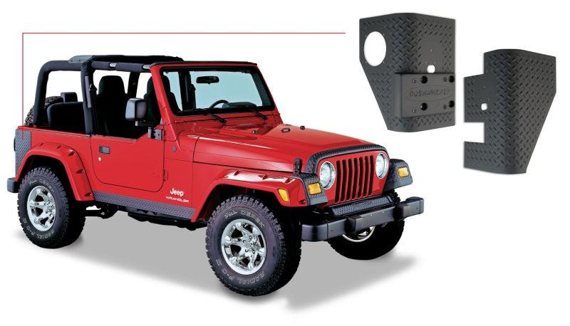 1997-2006 Wrangler Black Trail Armor Rear Corners - View 2 | Dirty Garage