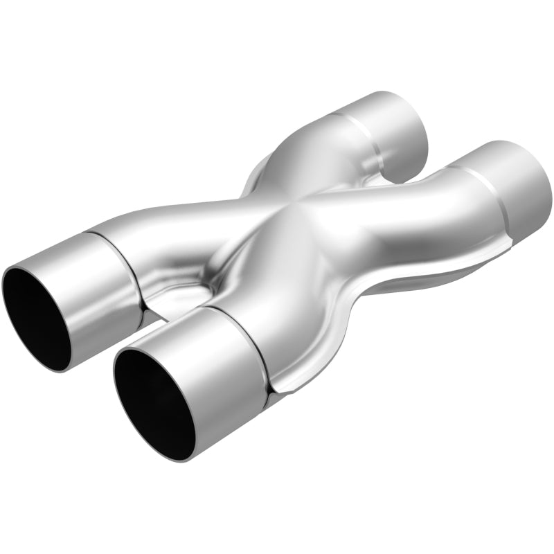 Universal 2.25" x 12" Stainless Steel Exhaust X Pipe | Dirty Garage