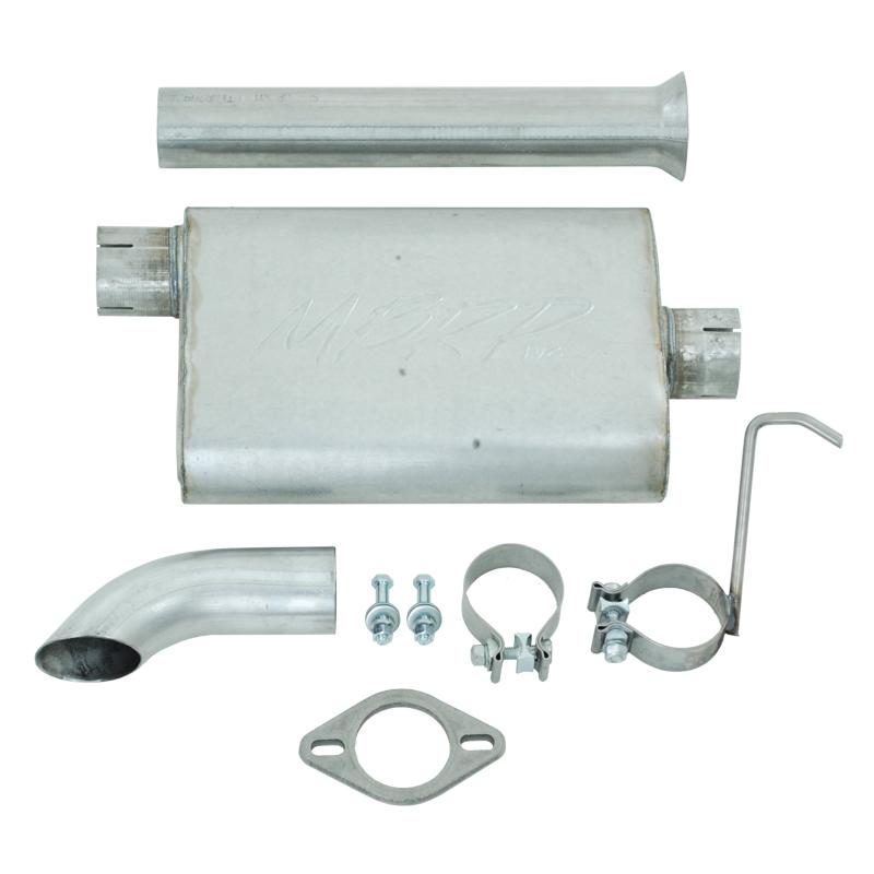 2000-2006 Wrangler 2.5L 4.0L Cat Back Single Off-Road Turn Down Alum Ex | Dirty Garage
