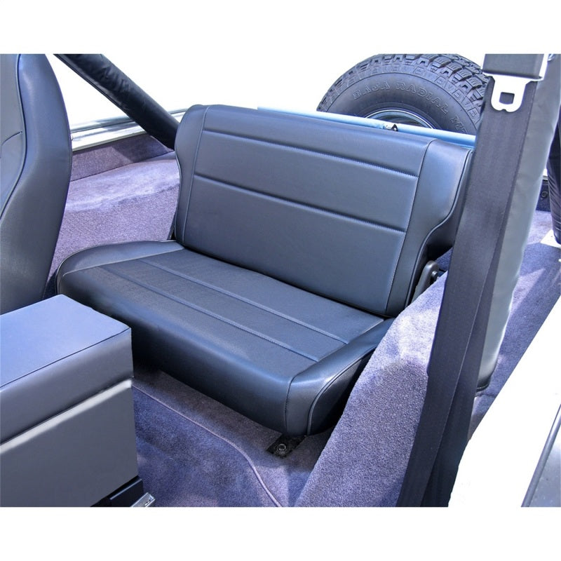 Rugged Ridge Fold & Tumble Rear Seat Black 76-86 Jeep CJ7/Laredo/Renegade | Dirty Garage