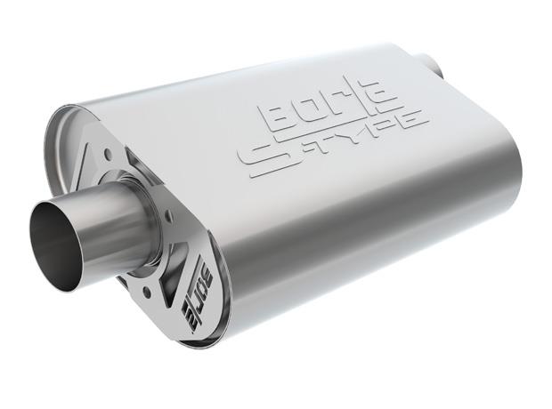 Borla CrateMuffler SBC Hot 350/383 3 inch Offset/Center 14in x 4.35in x 9in Oval Muffler - View 2 | Dirty Garage