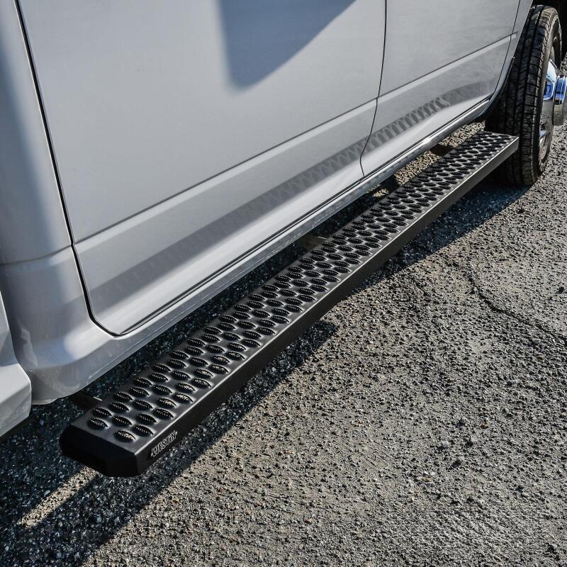 2006-2026 Ram 1500/HD Crew Cab Black 83" Grate Steps Running Boards - View 3 | Dirty Garage