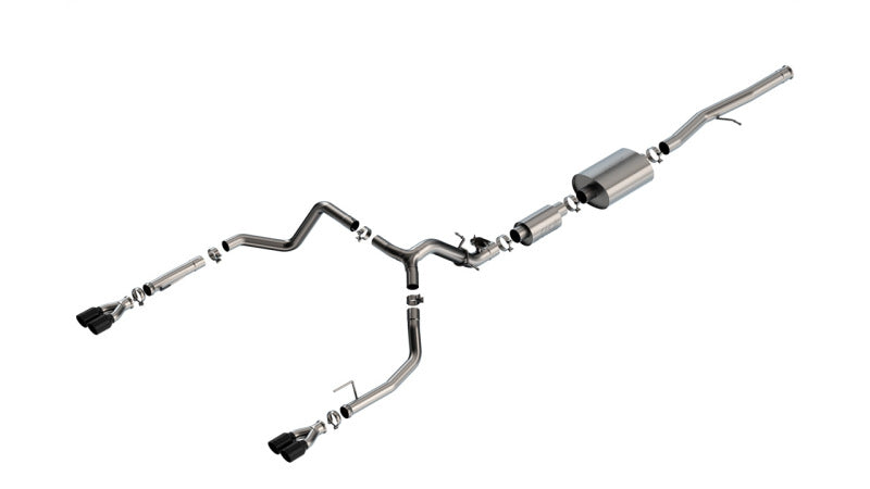Borla 2024 Chevy Silverado 1500 6.2L V8 S-Type Catback Exhaust w/ Simulator - Black Chrome | Dirty Garage