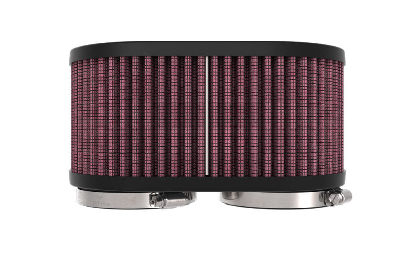 Universal 2-1/8in Dual FLG 6-1/4 X 4inOD 3inH Universal Clamp-On Air Filter - View 4 | Dirty Garage