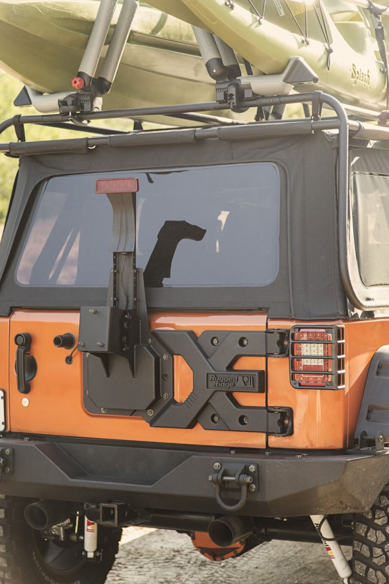 Rugged Ridge Spartacus HD Tire Carrier Kit 07-18 Jeep Wrangler - View 4 | Dirty Garage