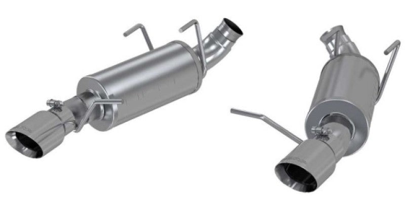 2011-2014 Mustang V6 3" Dual Muffler Axle Back Split Rear Exhaust System - View 3 | Dirty Garage