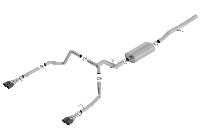Borla 19 Chevrolet Silverado/GMC Sierra 1500 6.2L SS Touring Catback Exhaust - Black Chrome Tips | Dirty Garage