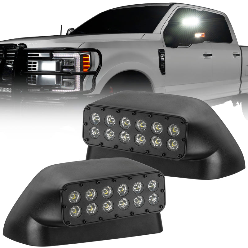2017-2022 Superduty LED Off Road Side Mirror Ditch Lights | Dirty Garage