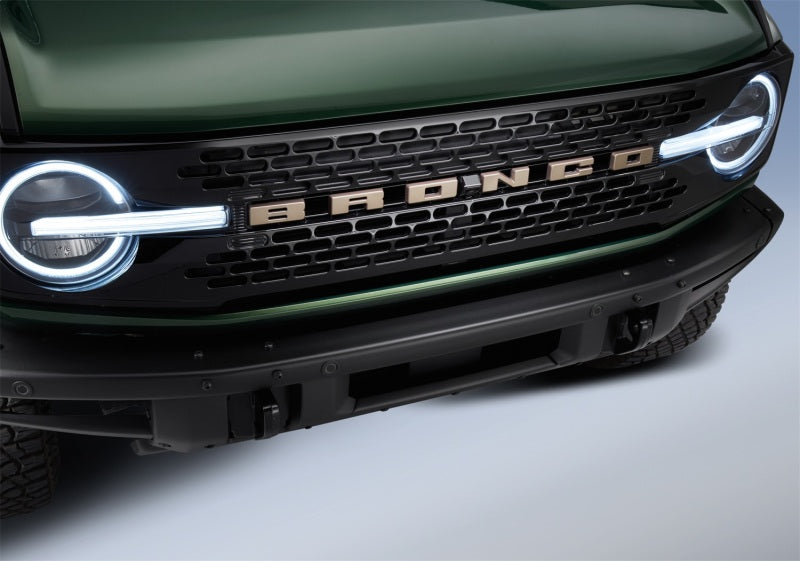 2021+ Bronco Grille Lettering Overlay Kit - Bronze - View 3 | Dirty Garage