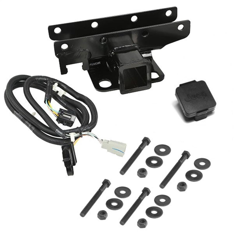 Rugged Ridge Receiver Hitch Kit Jeep Logo 07-18 Jeep Wrangler - View 2 | Dirty Garage