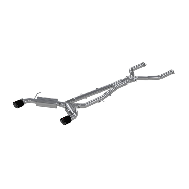 2016-2019 Infiniti Q50 3.0L 3" Cat Back w 4.5" OD Carbon Fiber Tips - View 2 | Dirty Garage