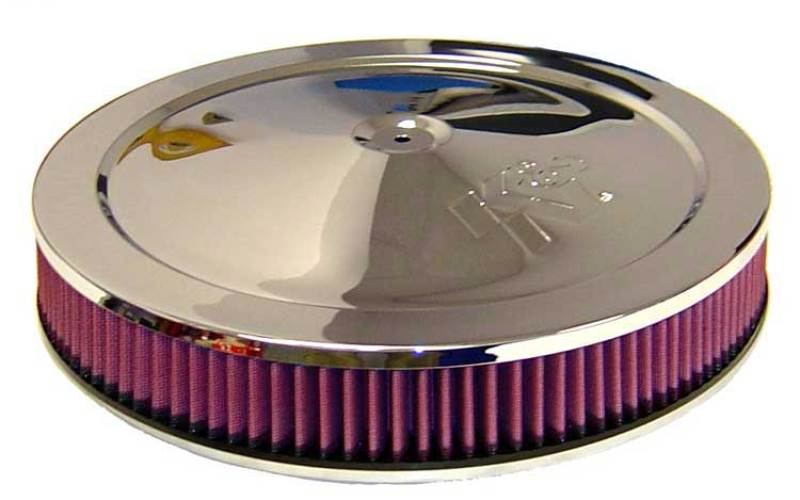 Universal 14in Red Custom Air Cleaner Assembly - 5.125in ID x 14in OD x 3.87in H | Dirty Garage