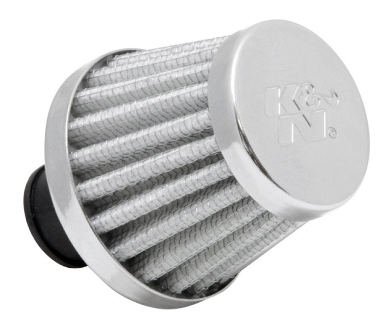 Universal 2in Base OD x .375in Flange ID x 1.75in H Rubber Base Crankcase Vent Filter - White - View 3 | Dirty Garage