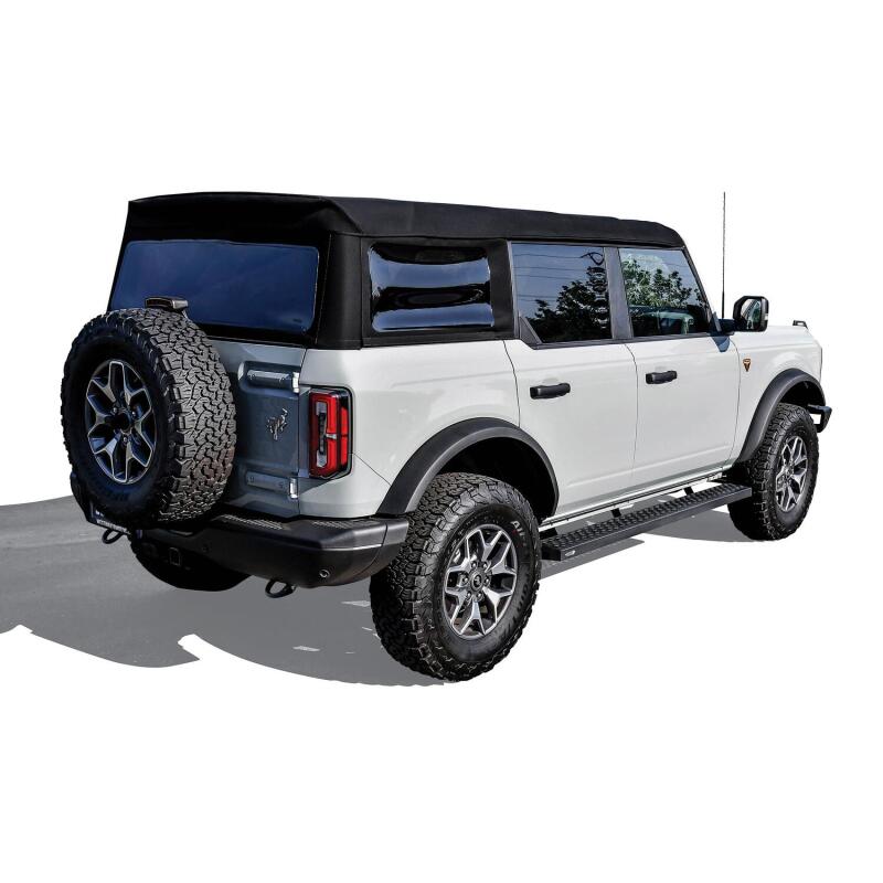 Universal 75" Black Grate Steps Running Boards - View 3 | Dirty Garage