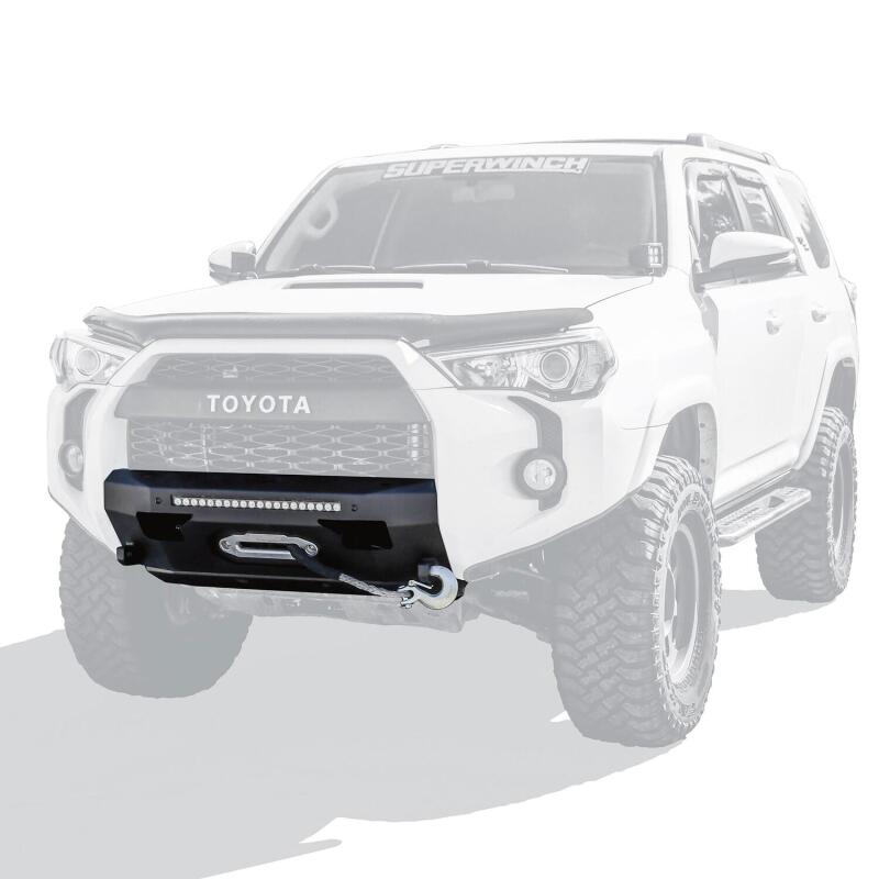 2014-2024 4Runner Pro-Series Winch Mount Black Front Bumper - View 4 | Dirty Garage