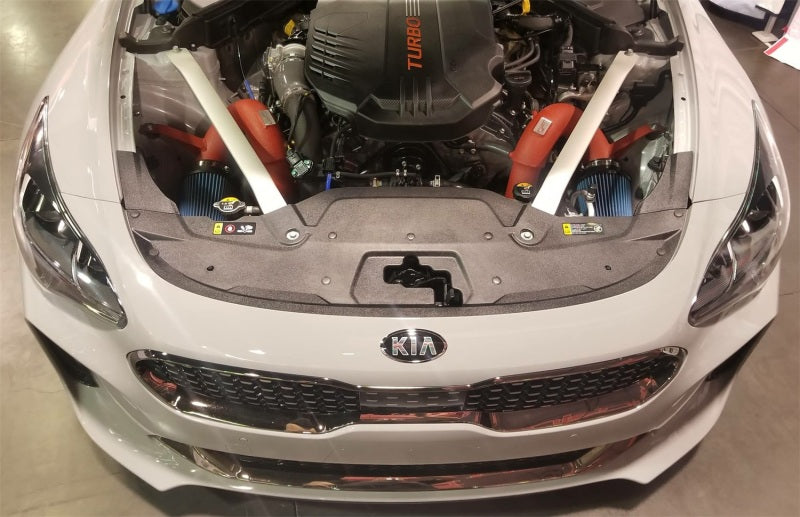 2018-2020 Stinger 3.3L Twin Turbo Wrinkle Red SP Series Short Ram Cold Air Intake - View 8 | Dirty Garage