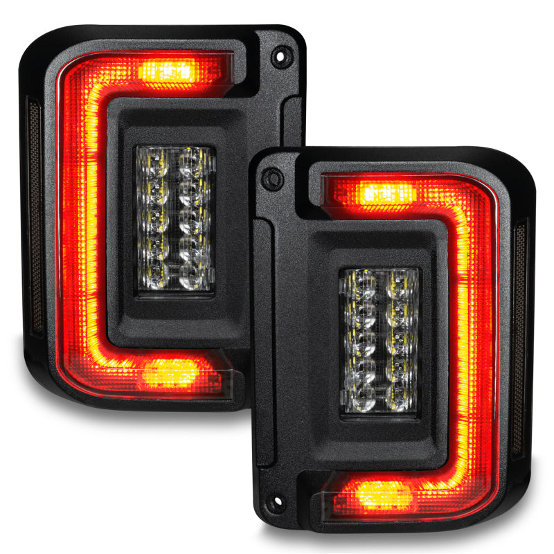 2007-2017 Wrangler JK Flush Mount LED Tail Lights Tinted | Dirty Garage