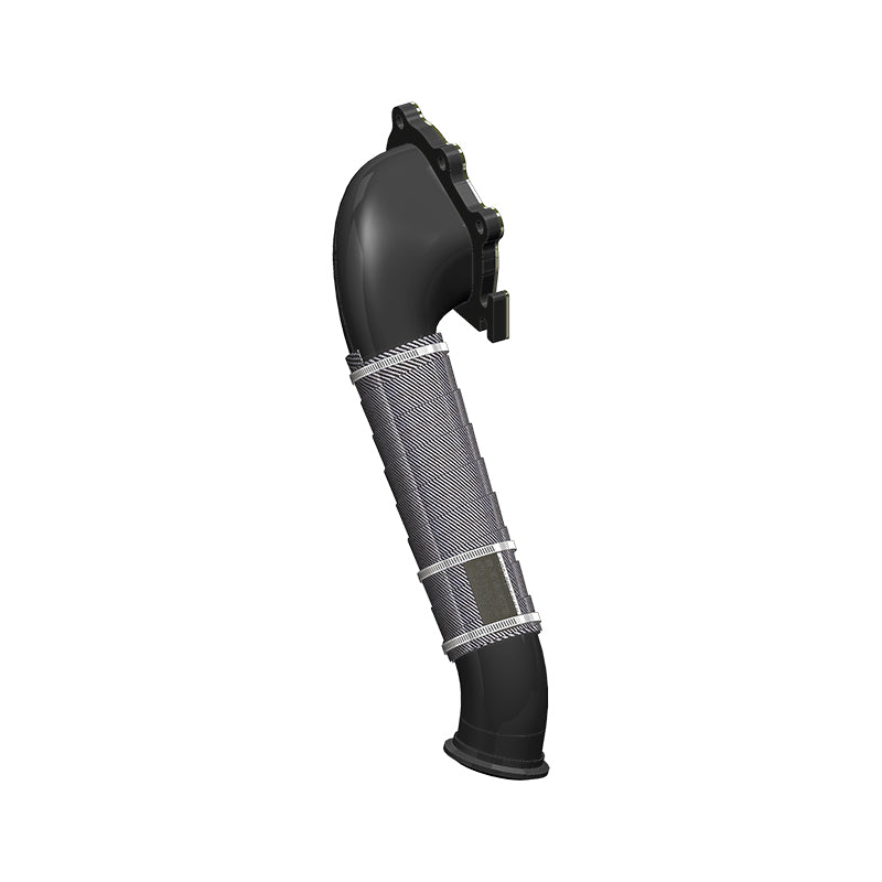 2001-2004 GM HD 6.6L Duramax 3" Black Turbo Down Pipe - View 2 | Dirty Garage